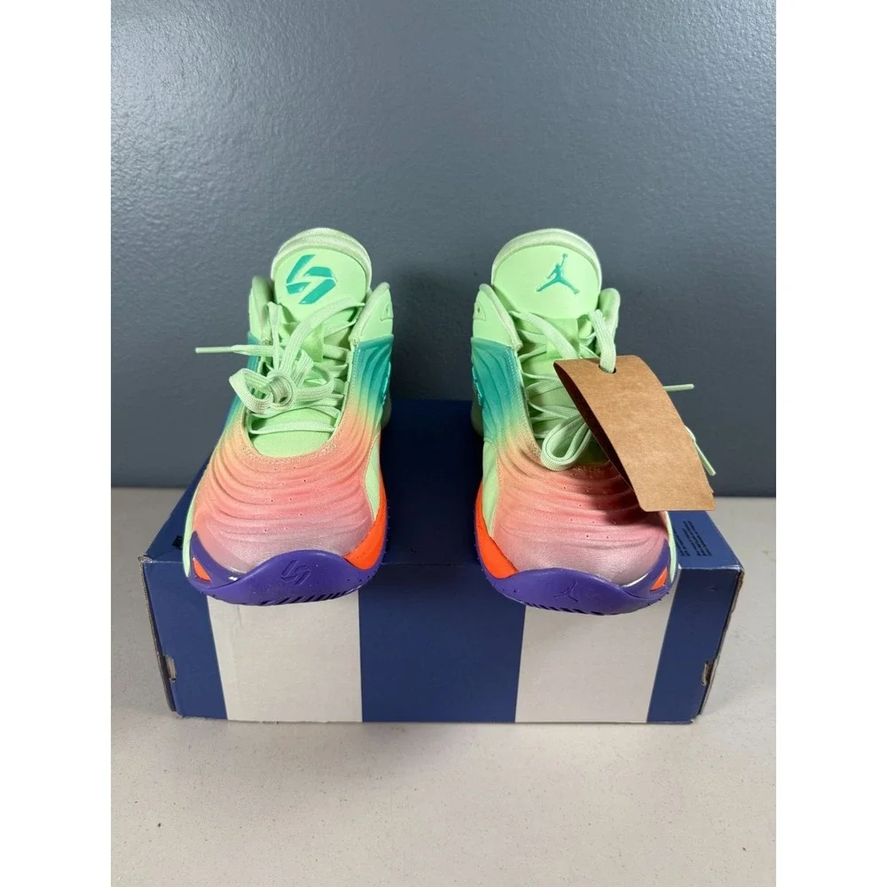 Jordan Luka 3 Vapor Green/Jade-Orange‎ Gradient Sneakers Size 8.5